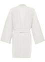 Trendyol Bridal Ecru Belted Mini Woven Linen Blended Kimono & Kaftan