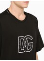 DOLCE & GABBANA Embroidered Logo Black tričko