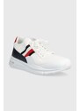 Sneakers boty Tommy Hilfiger PREMIUM LIGHTWEIGHT RUNNER KNIT bílá barva