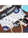 Jordan Collection Plážová taška Summer Time s modrobílým řeckým vzorem