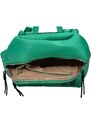 Turbo bags Trendový dámský koženkový batoh s potiskem Lia, zelený