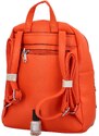 Turbo bags Trendový dámský koženkový batoh s potiskem Lia, oranžový