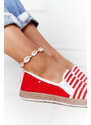 Big Star Shoes Women's Espadrilles Big Star HH276003 Red-White