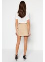 Trendyol Stone Woven Super Mini Skirt
