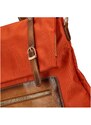 MINISSIMI Městský dámský látkový batoh s kapsou na přední straně Kata, oranžový