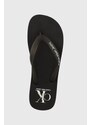 Žabky Calvin Klein Jeans BEACH SANDAL AOP pánské, černá barva, YM0YM00656