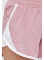 Běžecké šortky Under Armour růžová barva, medium waist