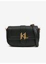 Černá dámská kožená crossbody kabelka KARL LAGERFELD Shooting Stars - Dámské