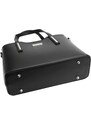 Kožená kufříková kabelka MiaMore 01-035 černá