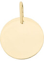 Zlatý medailon 13mm s vlastním textem na přání- Au 585/1000