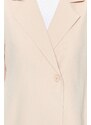 Trendyol Cream Woven Lined Single Button Back Detailed Jacket