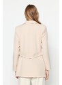 Trendyol Cream Woven Lined Single Button Back Detailed Jacket