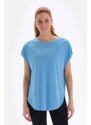 Dagi Light Blue Women's T-Shirt Boat Neck