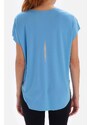 Dagi Light Blue Women's T-Shirt Boat Neck