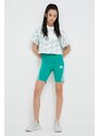 Kraťasy adidas dámské, zelená barva, s aplikací, high waist