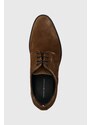 Semišové polobotky Tommy Hilfiger CORPORATE HILFIGER SUEDE SHOE pánské, hnědá barva, FM0FM04434