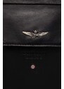 Kožená taška Aeronautica Militare černá barva