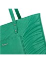David Jones Elegantní dámská koženková kabelka přes rameno Jasna, zelená