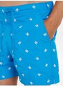 Modré pánské vzorované plavky Tommy Hilfiger - Pánské