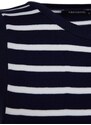 Trendyol Navy Blue Crop Striped Knitwear Blouse