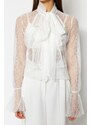 Trendyol Ecru Flounce Lace Bridal Blouse