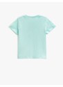 Koton T-Shirt Short Sleeve Crew Neck Printed Lurex