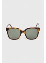 Sluneční brýle Saint Laurent dámské, hnědá barva