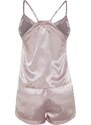 Trendyol Satin Woven Pajama Set with Powder Back Detail