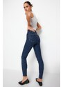 Trendyol Dark Blue Push Up High Waist Skinny