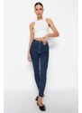 Trendyol Dark Blue Push Up High Waist Skinny