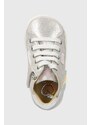 Dětské semišové sneakers boty Shoo Pom stříbrná barva