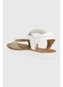 Dětské kožené sandály Shoo Pom bílá barva