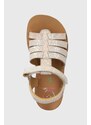 Dětské semišové sandály Shoo Pom béžová barva