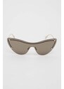 Sluneční brýle Alexander McQueen AM0413S dámské, zlatá barva