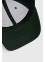 Bavlněná čepice Alpha Industries zelená barva, s aplikací, 168903.610-NavyGreen