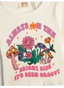 Koton T-Shirt Short Sleeve Crew Neck Printed Ribbed