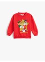 Koton Christmas Theme Tom and Jerry Printed Sweatshirt Licensed