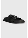 Pantofle Tommy Jeans FANCY SANDAL dámské, černá barva, EN0EN02136