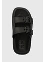Pantofle Tommy Jeans FANCY SANDAL dámské, černá barva, EN0EN02136