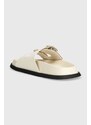 Pantofle Tommy Jeans FANCY SANDAL dámské, béžová barva, EN0EN02136