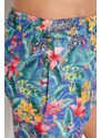 Trendyol Navy Blue Men's Standard Size Floral Print Swimwear Marine Shorts