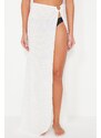 Trendyol White Maxi Woven Skirt With Accessories