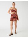 Koton Tiered Mini Skirt Floral Patterned