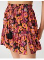 Koton Tiered Mini Skirt Floral Patterned