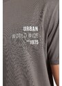 Trendyol Anthracite Regular/Normal Fit 100% Cotton Minimal Text Printed T-Shirt