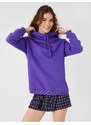 Koton Oversize Hooded Basic Sweatshirt Fleece Inner