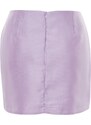 Trendyol Lilac Super Mini Skirt with Woven Shiny Fabric