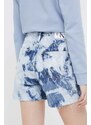 Džínové šortky Calvin Klein Jeans dámské, vzorované, high waist