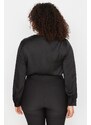 Trendyol Curve Black Satin Look Body With Buttons