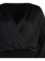 Trendyol Curve Black Satin Look Body With Buttons